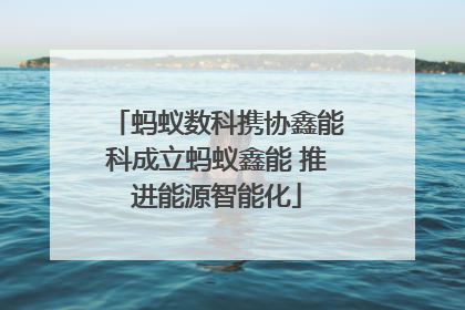 蚂蚁数科携协鑫能科成立蚂蚁鑫能 推进能源智能化