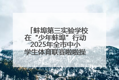 蚌埠第三实验学校在“少年蚌埠”行动2025年全市中小学生体育联赛啦啦操比赛中获佳绩