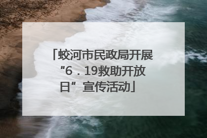 蛟河市民政局开展“6．19救助开放日”宣传活动