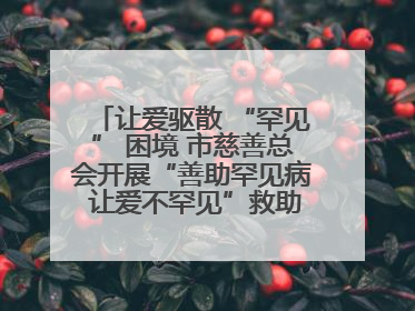让爱驱散 “罕见” 困境 市慈善总会开展“善助罕见病 让爱不罕见”救助慰问活动