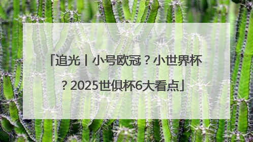 追光丨小号欧冠？小世界杯？2025世俱杯6大看点