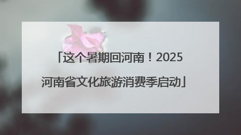 这个暑期回河南！2025河南省文化旅游消费季启动