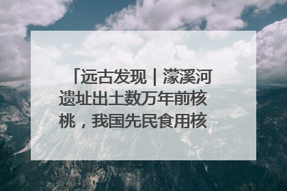 远古发现｜濛溪河遗址出土数万年前核桃，我国先民食用核桃历史大幅提前