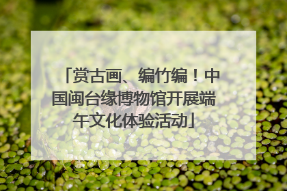 赏古画、编竹编！中国闽台缘博物馆开展端午文化体验活动