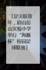 足尖跃童年，眉山彭山实验小学举行“海豚杯”校园足球联赛