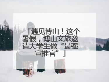 遇见博山！这个暑假，博山文旅邀请大学生做“最强宣推官”