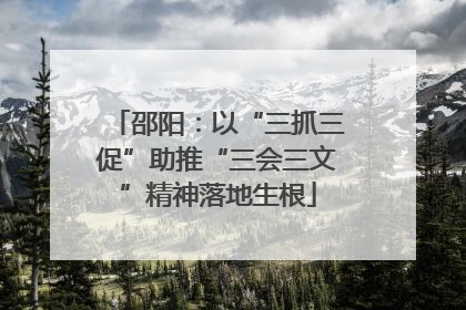 邵阳：以“三抓三促”助推“三会三文”精神落地生根