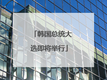 韩国总统大选即将举行