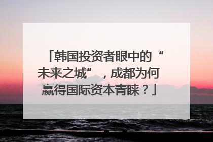 韩国投资者眼中的“未来之城”，成都为何赢得国际资本青睐？