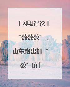 闪电评论丨“数数数”，山东跑出加“数”度