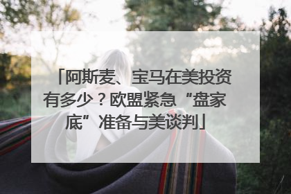 阿斯麦、宝马在美投资有多少？欧盟紧急“盘家底”准备与美谈判