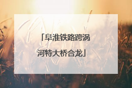 阜淮铁路跨涡河特大桥合龙