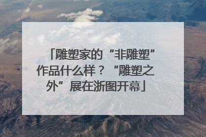 雕塑家的“非雕塑”作品什么样？“雕塑之外”展在浙图开幕