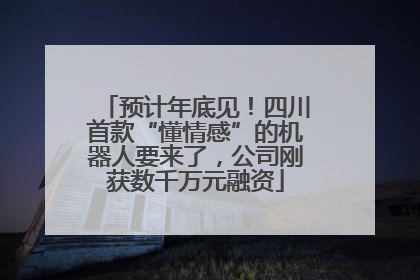 预计年底见！四川首款“懂情感”的机器人要来了，公司刚获数千万元融资