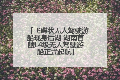 飞碟状无人驾驶游船现身后湖 湖南首艘L4级无人驾驶游船正式起航