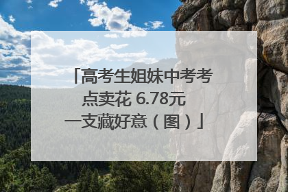 高考生姐妹中考考点卖花 6.78元一支藏好意（图）