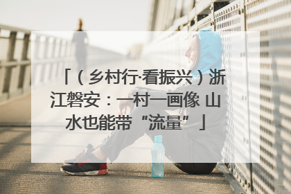 （乡村行·看振兴）浙江磐安：一村一画像 山水也能带“流量”