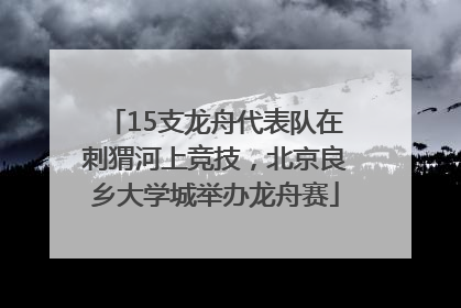 15支龙舟代表队在刺猬河上竞技，北京良乡大学城举办龙舟赛