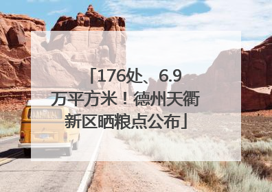 176处、6.9万平方米！德州天衢新区晒粮点公布