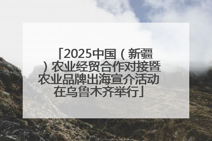 2025中国（新疆）农业经贸合作对接暨农业品牌出海宣介活动在乌鲁木齐举行