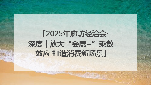 2025年廊坊经洽会·深度｜放大“会展+”乘数效应 打造消费新场景