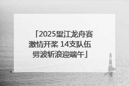 2025望江龙舟赛激情开桨 14支队伍劈波斩浪迎端午