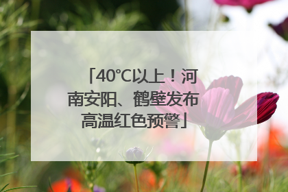40℃以上！河南安阳、鹤壁发布高温红色预警