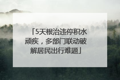 5天根治违停积水顽疾，多部门联动破解居民出行难题