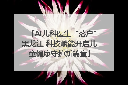 AI儿科医生“落户”黑龙江 科技赋能开启儿童健康守护新篇章