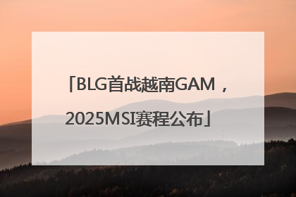 BLG首战越南GAM，2025MSI赛程公布